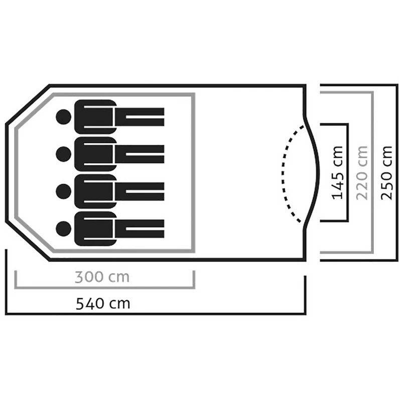 SALEWA Alpine Lodge 4 Tent - Afbeelding 4