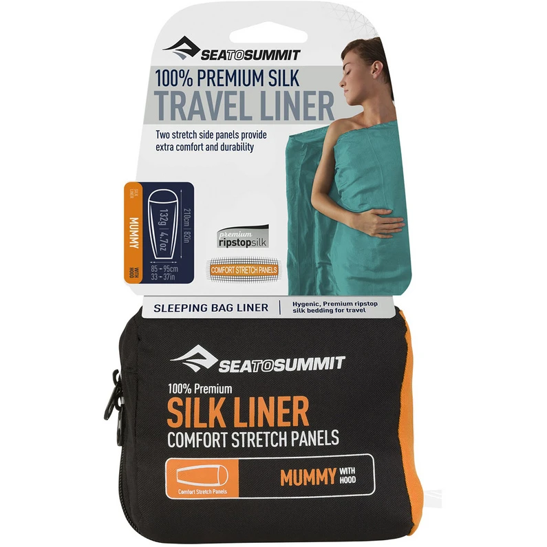 Sea To Summit Silk Stretch Liner Mummy With Hood & Box - Afbeelding 4